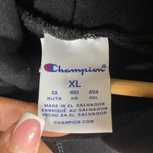 Champion Rutgers University Black Hoodie Sweatshirt XL College Athleisure Y2k - Picture 4 of 8